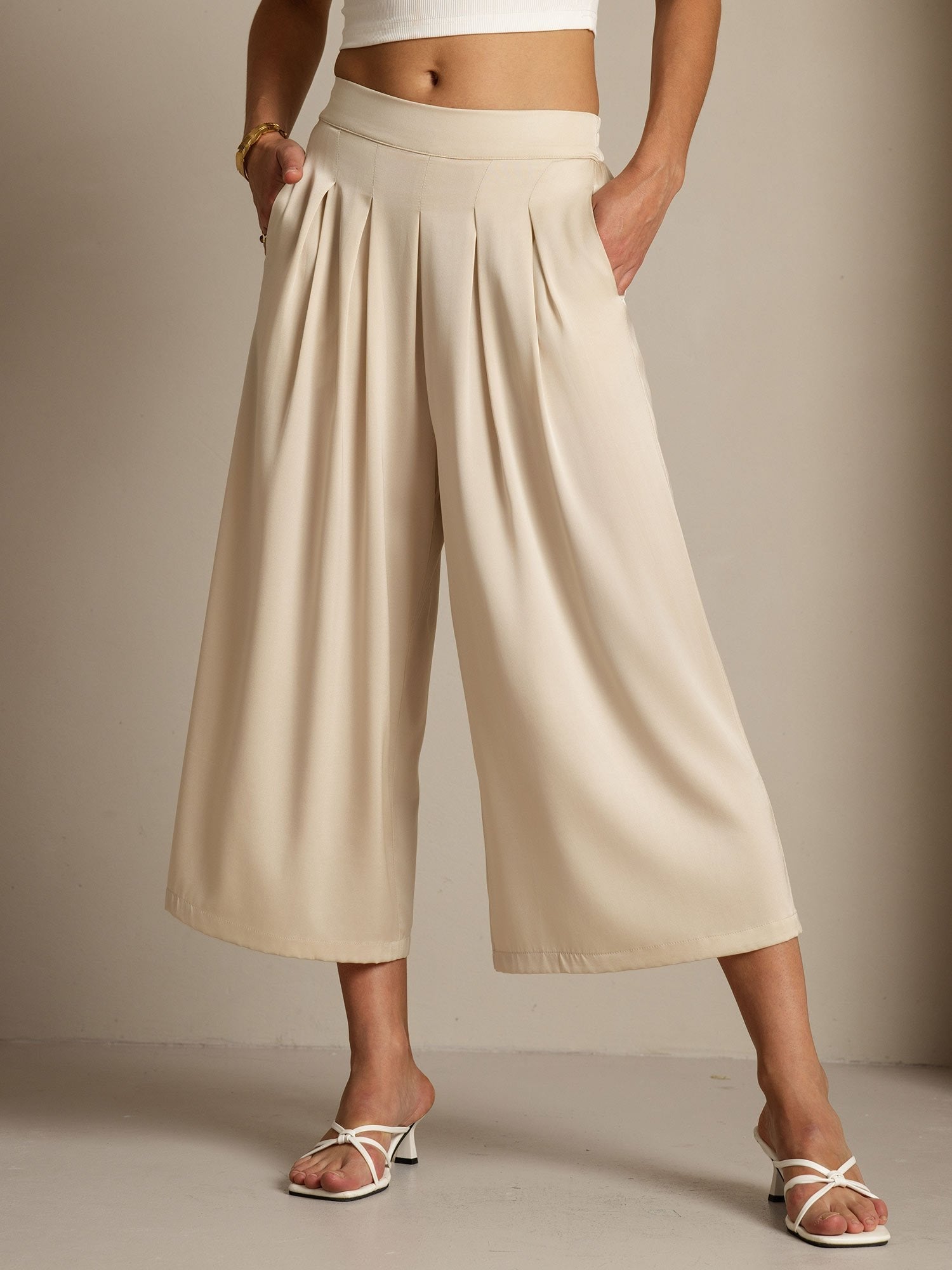 [اللونالبيج] SilkSilky-SA 19Momme الحرير Womens Pants 001