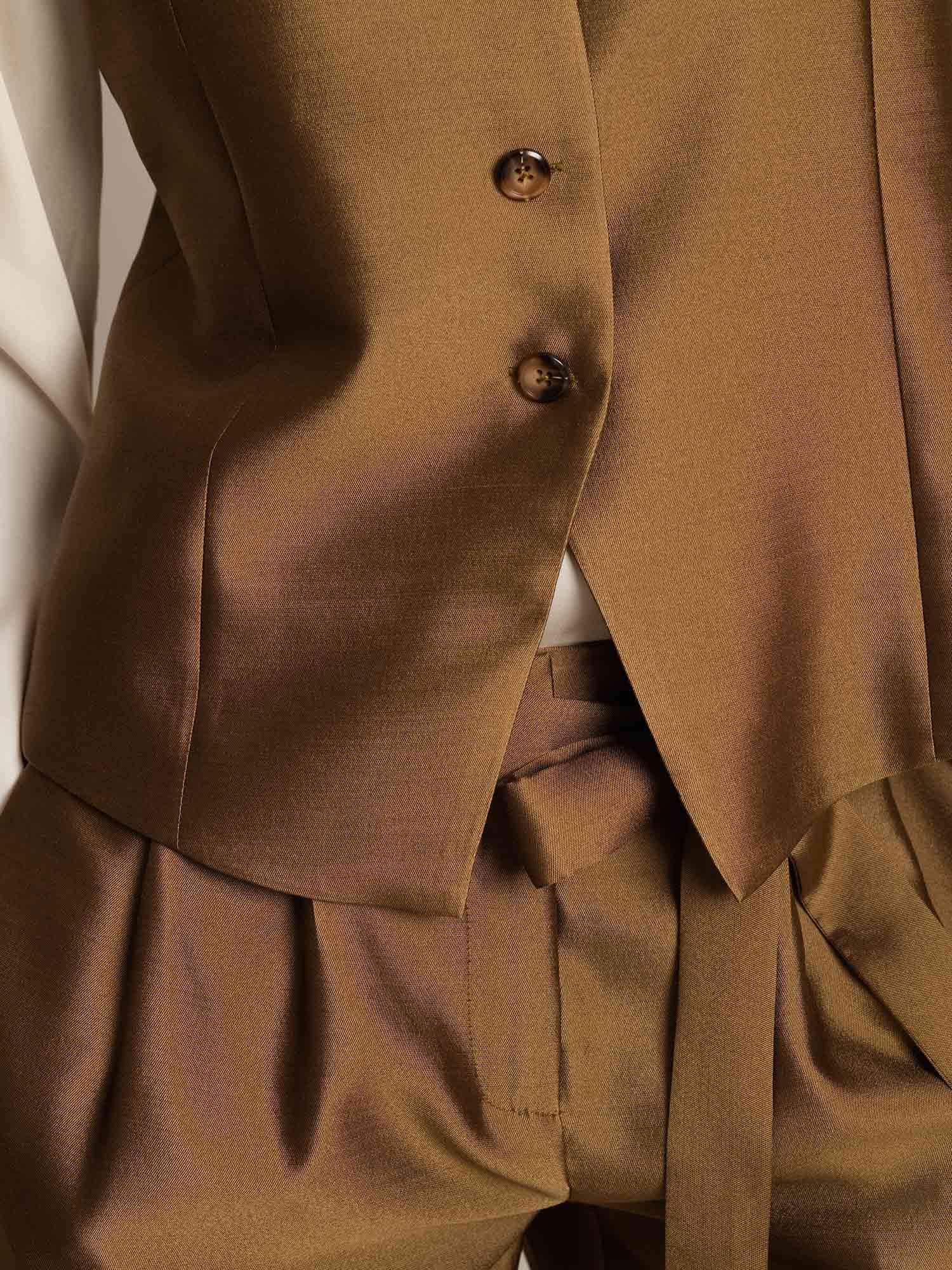 [برونزي] SilkSilky-SA 32Momme الحرير Womens Vest 005,