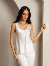 [رمادي فاتح] SilkSilky-SA Sleeveless V Neck كامي 006