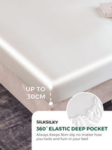 [أبيض] SilkSilky-SA 19Momme Pure Silk Bedding Set 004