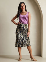 [فهد] SilkSilky-SA 19Momme الحرير الخالص Skirt 007,
