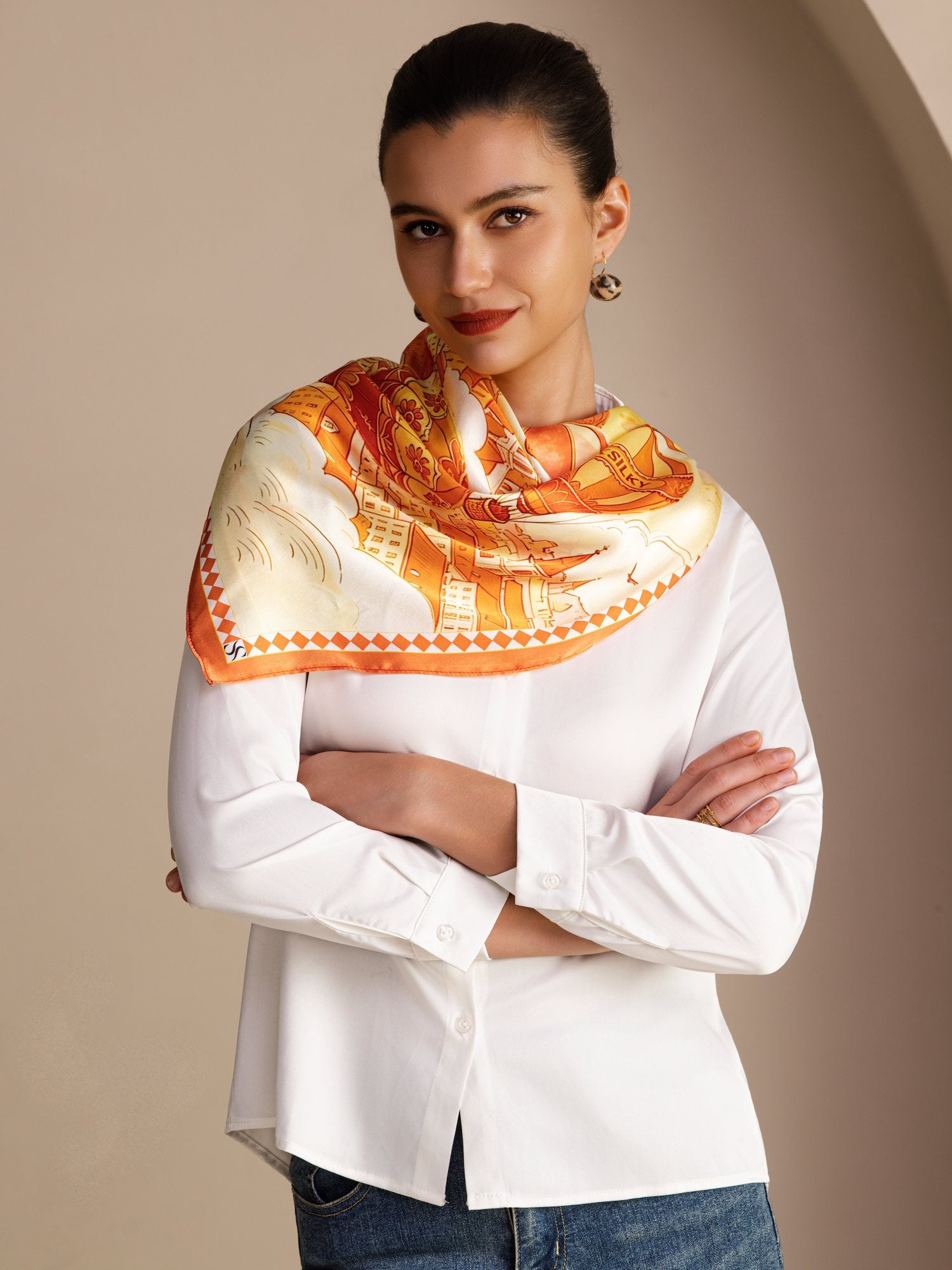 [بالون أصفر] SilkSilky-SA Scarf 002