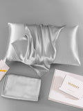 SilkSilky SA 22Momme الحرير الخالص Pillowcase خمر 004