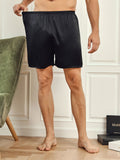 SilkSilky-SA 19Momme Mens Sleep Bottoms أسود 003