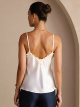 [أبيض] SilkSilky-SA Sleeveless V Neck كامي 002