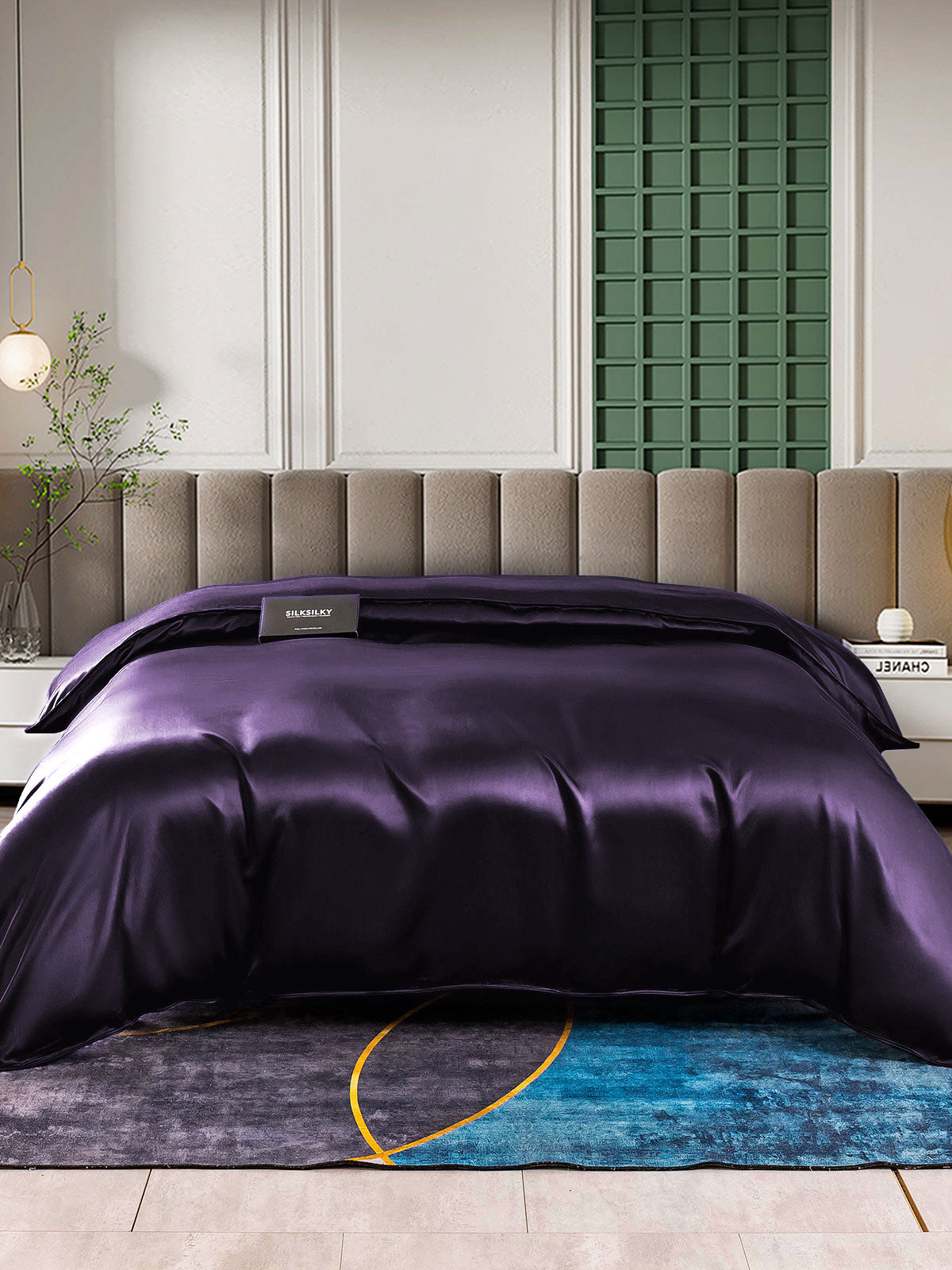 [الأرجواني الداكن] SilkSilky-SA 25Momme Duvet Covers 002