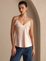 [لون القرنفل] SilkSilky-SA Sleeveless V Neck كامي 003
