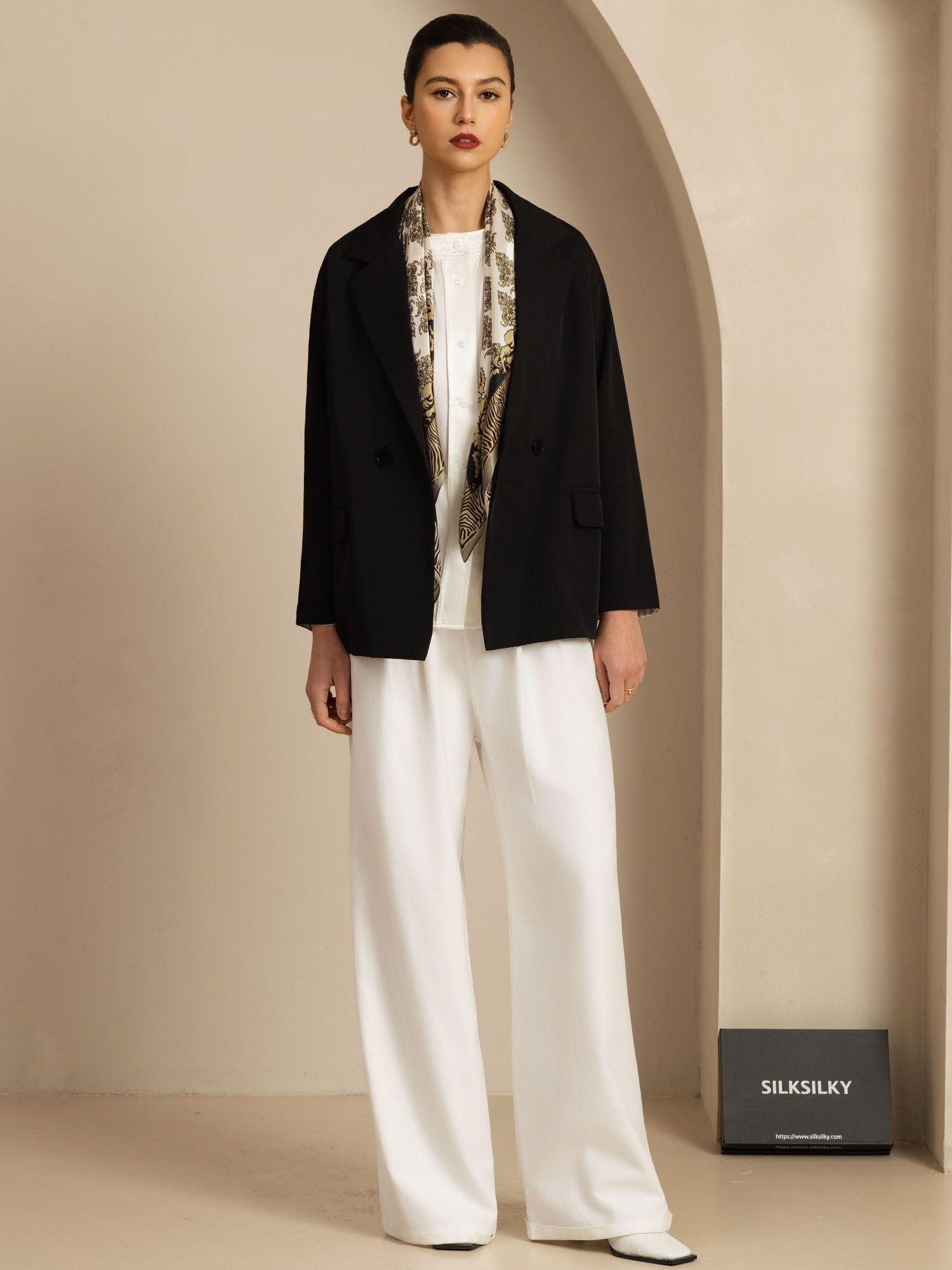 [P109] SilkSilky-SA Pure Silk Scarf 005