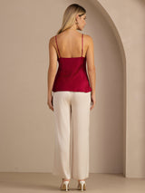 [خمر] SilkSilky-SA Sleeveless V Neck كامي 005