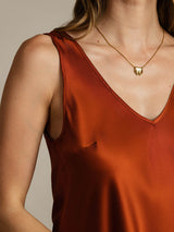 [الكراميل] SilkSilky-SA Sleeveless V Neck كامي 005