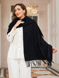 SilkSilky SA صوف Scarf أسود 004