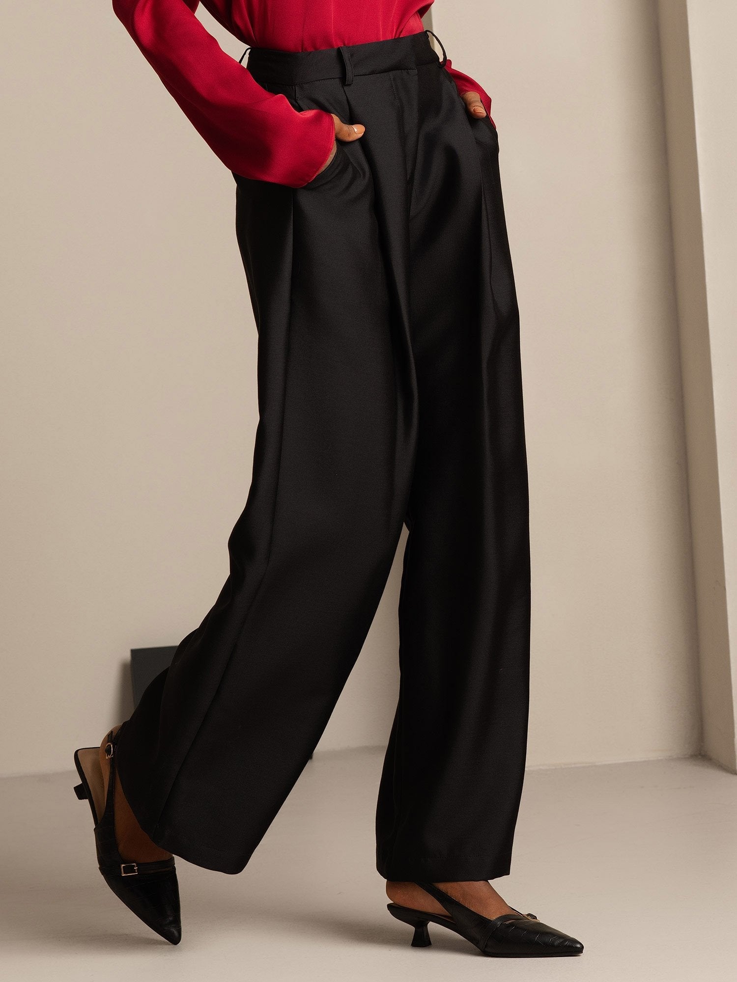 [أسود] SilkSilky-SA 32Momme الحرير Womens Pants 007,