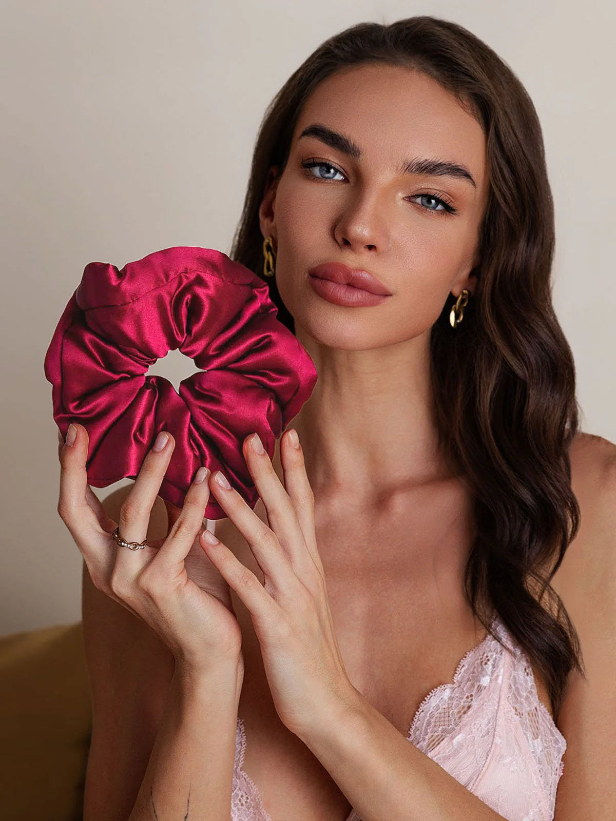 [خمر] SilkSilky-SA الحرير Scrunchie 002