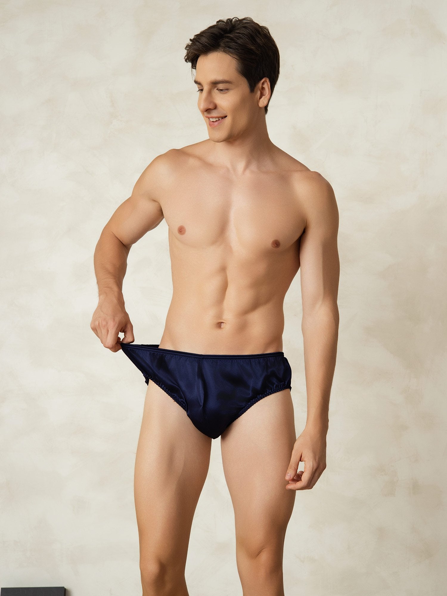 [أزرقغامق] SilkSilky-SA الحرير الخالص Mens Underwear 005