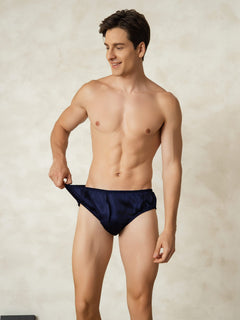[أزرقغامق] SilkSilky-SA الحرير الخالص Mens Underwear 005