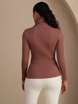 [وردي كاميو] SilkSilky-SA Long Sleeve Turtle Neck تي شيرت نسائية 002