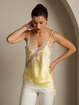 [أصفر فاتح] SilkSilky-SA Spaghetti Strap V Neck كامي 003