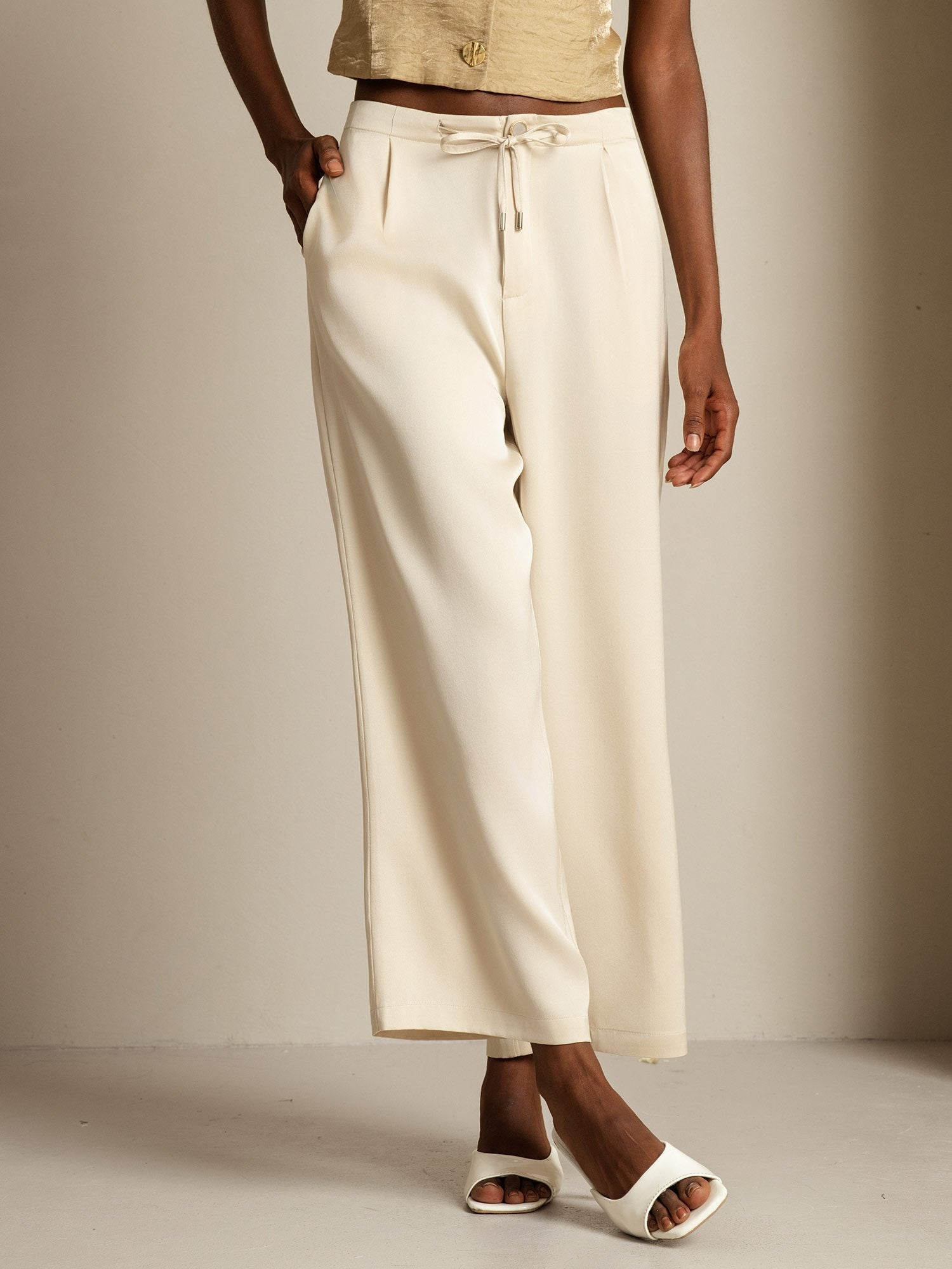 [اللونالبيج] SilkSilky-SA 19Momme الحرير Womens Pants 003