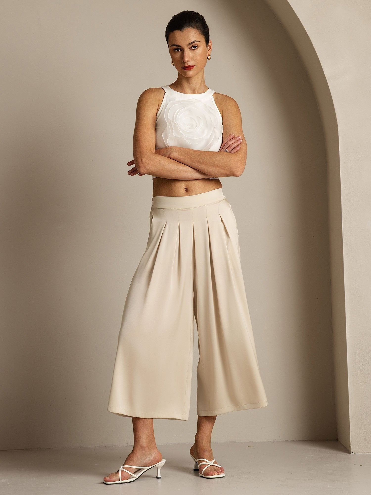 [اللونالبيج] SilkSilky-SA 19Momme الحرير Womens Pants 008