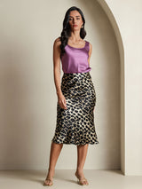 [فهد] SilkSilky-SA 19Momme الحرير الخالص Skirt 001,