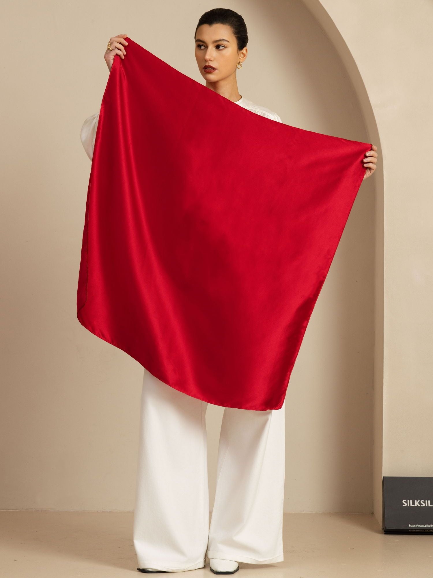 [خمر] SilkSilky-SA Pure Silk Scarf 003