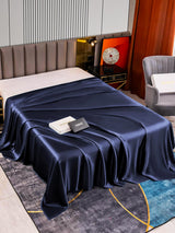 [أزرق غامق] SilkSilky-SA 22Momme غطاء السرير 002