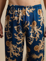 [تنين نيفي] SilkSilky-SA Mens Sleep Bottoms 004