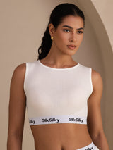 [أبيض] SilkSilky-SA Sleeveless Crew Neck كامي 001