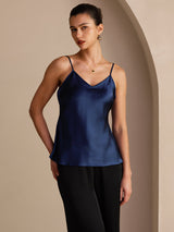 [أزرق غامق] SilkSilky-SA Sleeveless V Neck كامي 001