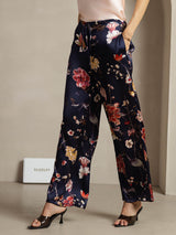 [زهري كحلي] SilkSilky-SA 19Momme الحرير Womens Pants 003