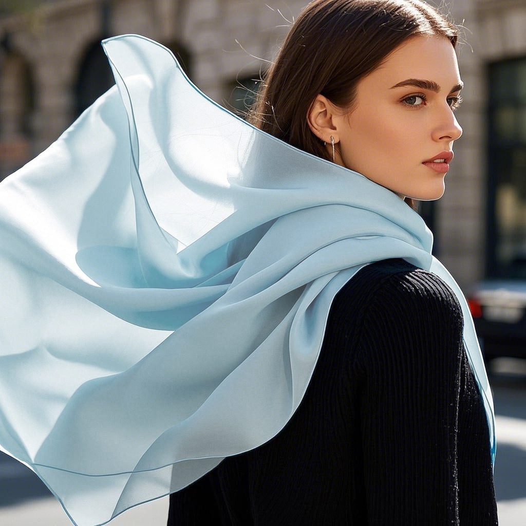 [أزرق فاتح] SilkSilky-SA وشاح 003