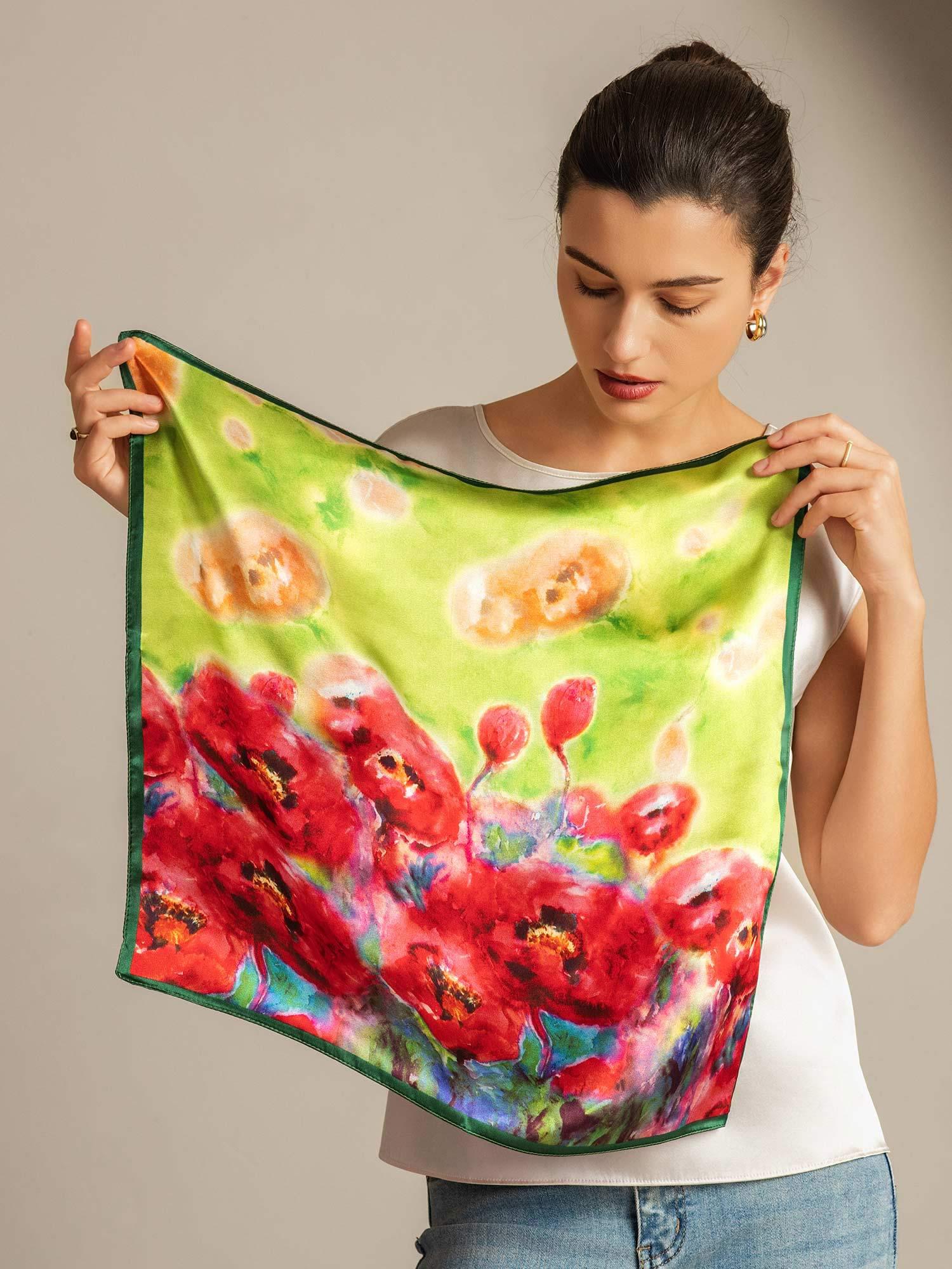 [P099] SilkSilky-SA الحرير الخالص Scarf 002,