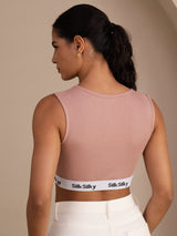 [لون القرنفل] SilkSilky-SA Sleeveless Crew Neck كامي 002