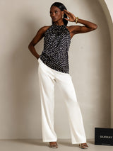 [منقط] SilkSilky-SA 19Momme الحرير Womens T-Shirt 006,