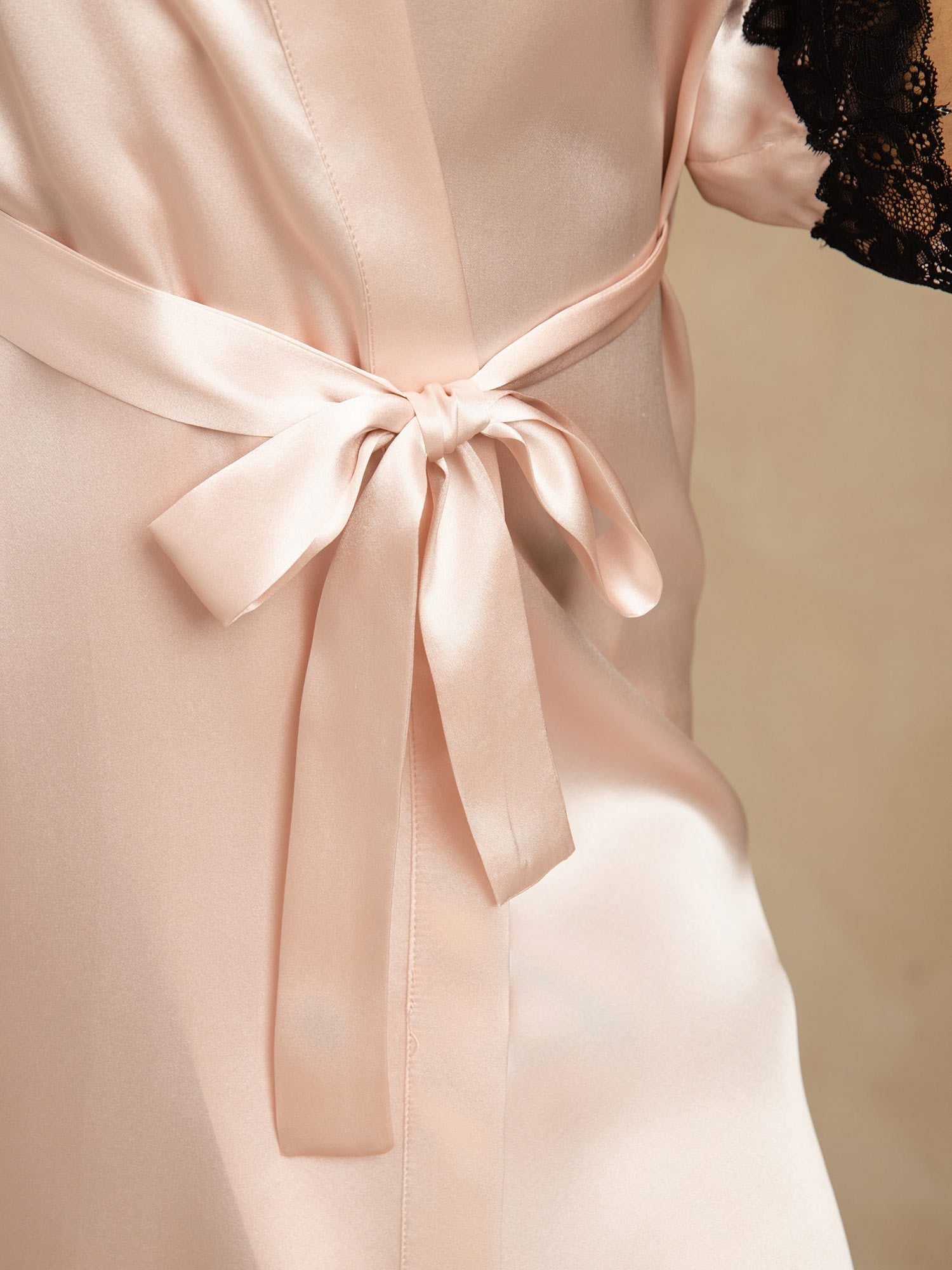 [لون القرنفل] SilkSilky-SA الحرير الخالص Womens Robe 006