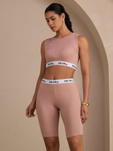 [لون القرنفل] SilkSilky-SA Sleeveless Crew Neck Women's Outfit Sets 003