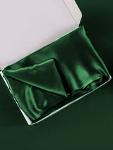 [أخضر غامق] SilkSilky-SA 22Momme الحرير الخالص Pillowcase 005