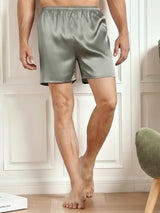 [أخضر رمادي] SilkSilky-SA Mens Sleep Bottoms 003
