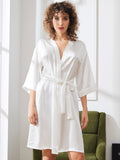 SilkSilky-SA-الحرير-الخالص-نصف-الأكمام-Womens-Robe-أبيض-005