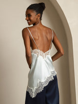 [أزرق فاتح] SilkSilky-SA Spaghetti Strap V Neck كامي 002