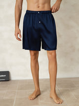 [أزرق غامق] SilkSilky-SA Mens Sleep Bottoms 001