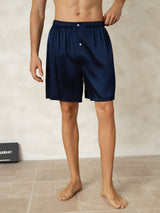 [أزرق غامق] SilkSilky-SA Mens Sleep Bottoms 001