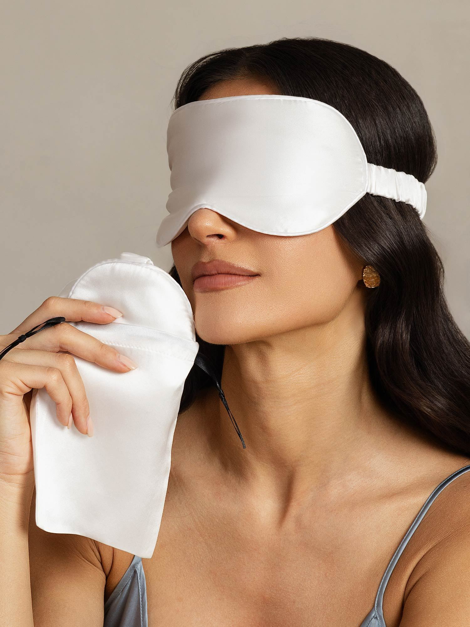 [أبيض] SilkSilky-SA الحرير الخالص Eye Mask 007
