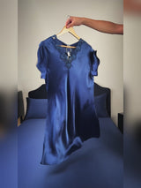 SilkSilky-SA Short Sleeve V Neck باس النوم video 001