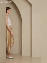 SilkSilky-SA 19Momme الحرير Womens Pants video 001