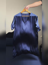 SilkSilky-SA Half Sleeve V Neck باس النوم video 001