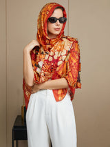 [P073] SilkSilky-SA الحرير الخالص Scarf 005