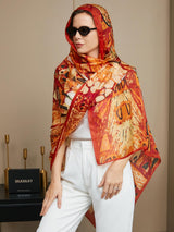[P073] SilkSilky-SA الحرير الخالص Scarf 006