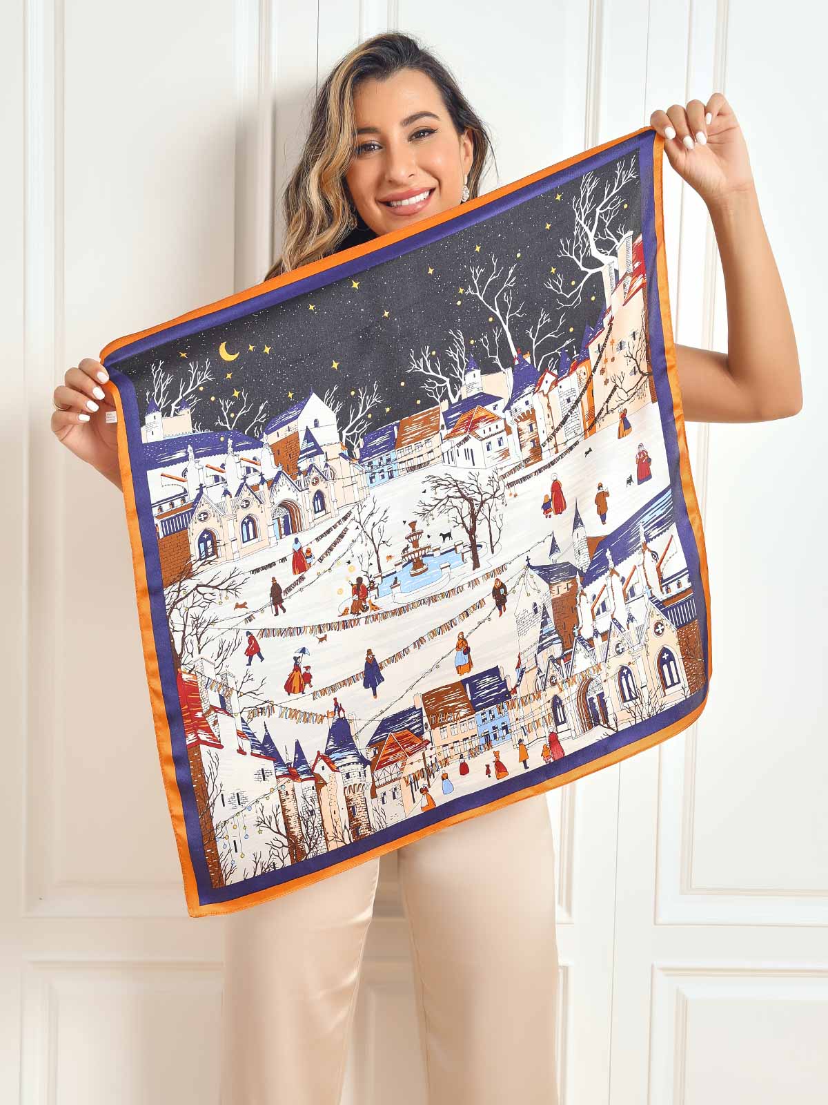 [P060] SilkSilky-SA الحرير الخالص Scarf 002,