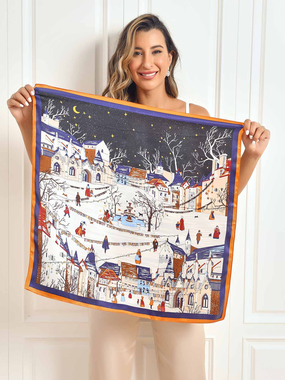 [P060] SilkSilky-SA الحرير الخالص Scarf 001,